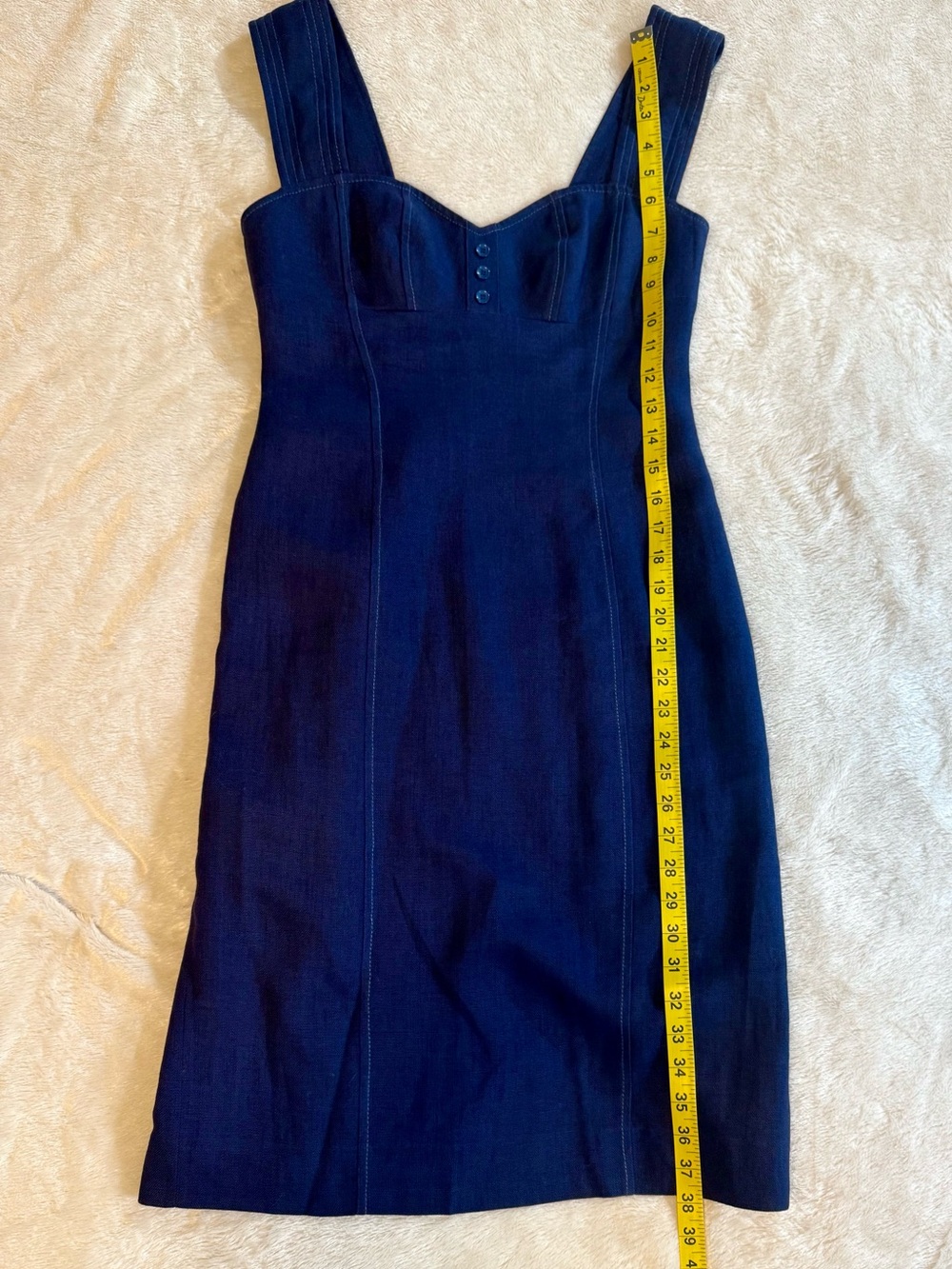 Rebecca Taylor Navy Sleeveless Midi Dress - Picture 8 of 8